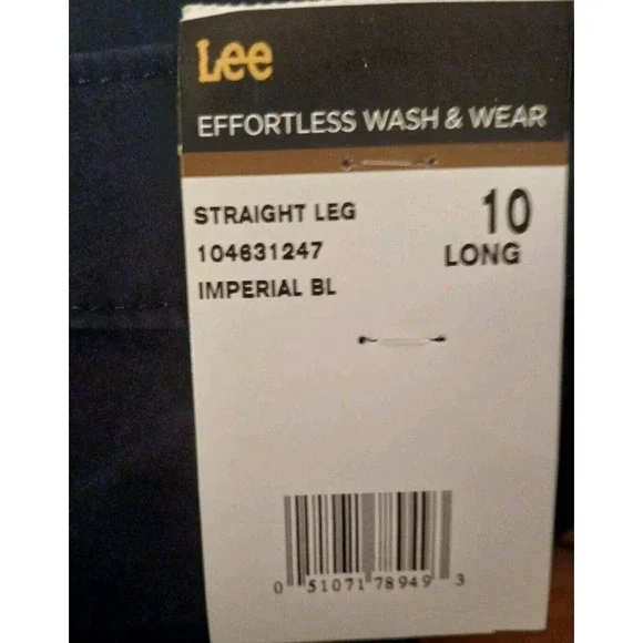 Lee L129806 Womens Navy Relaxed‎ Fit Original All Day Jeans Size 10 L NWT #154C - Picture 14 of 16